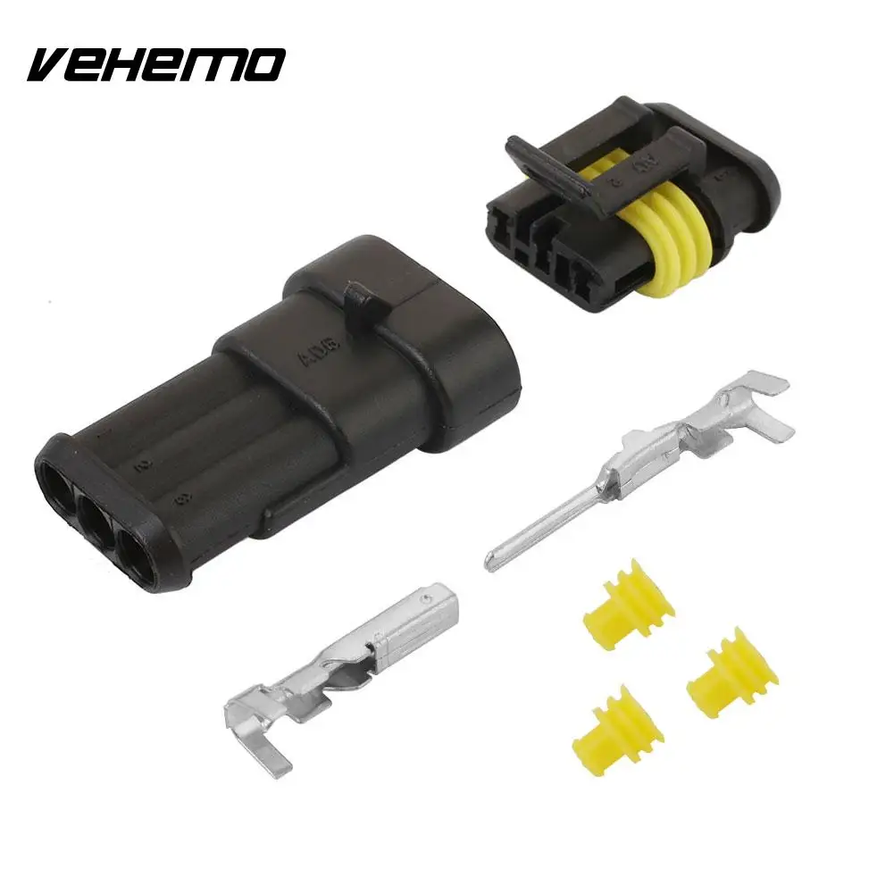 Vehemo премиум качества HID коннектор Замена 2/3/4 Pin HID розетка автомобиля HID коннектор многоцветный адаптер 15 шт. Разъем