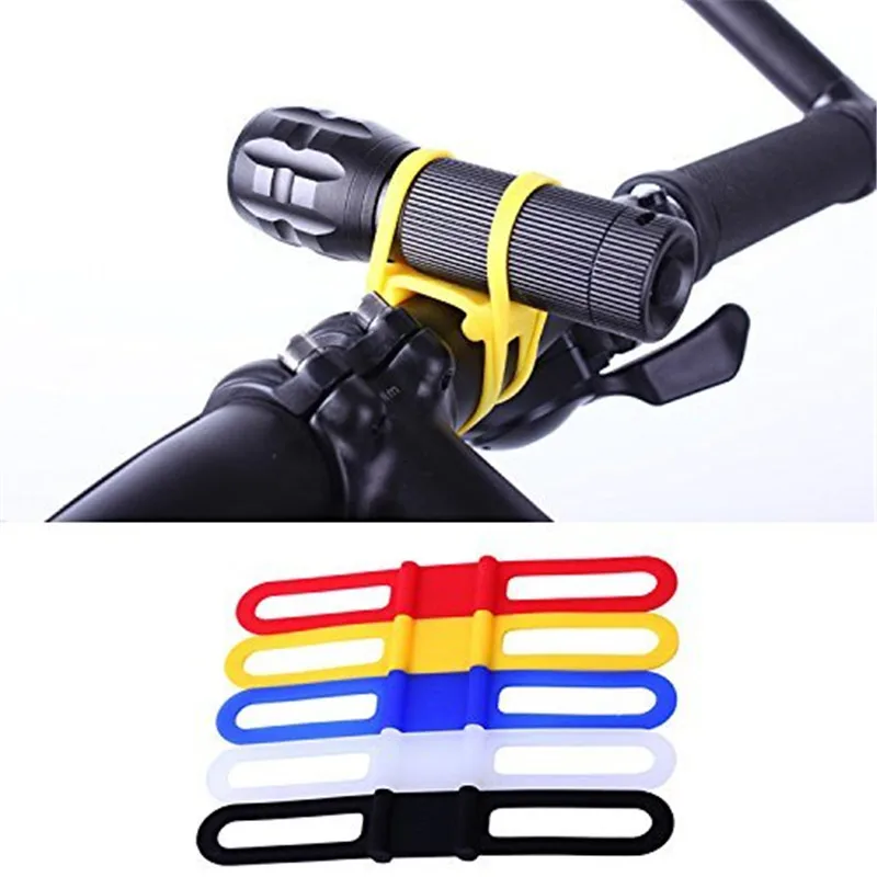

Mount Elastic Silicone Phone Fix Bicycle Tie Light Cycle Strap Bike Flashlight holder Mobile Torch Bandage Band Fastener
