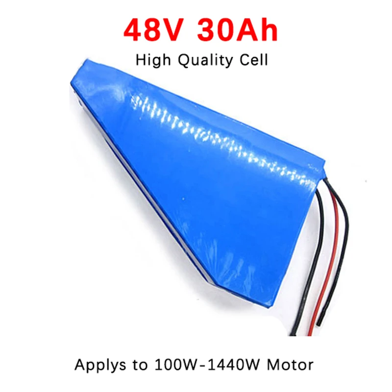 Best 48V 30Ah 500W 1000W Electric Bike Battery E Scooter Battery Triangle Lithium Ion Battery Pack For Electric Bicycle Motor Bike 0