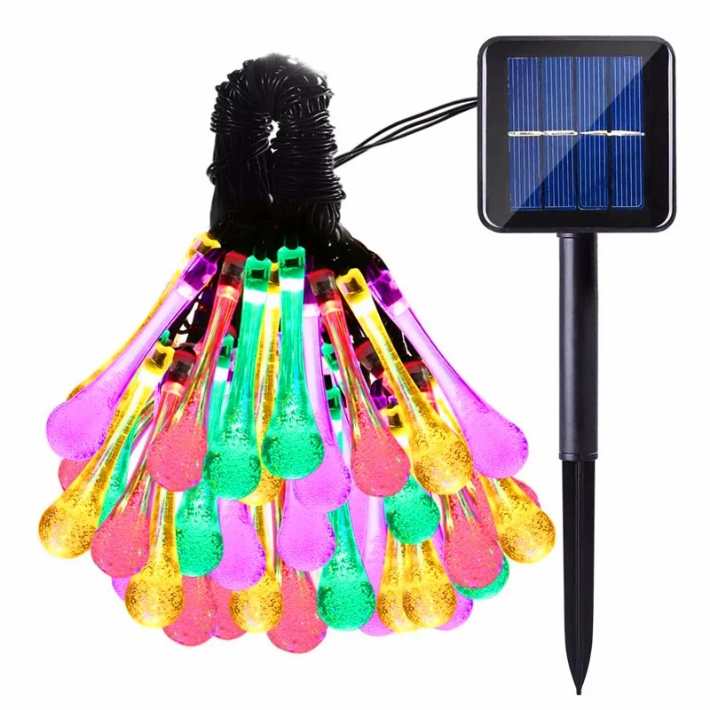 LED luces solar forma de gota (1)