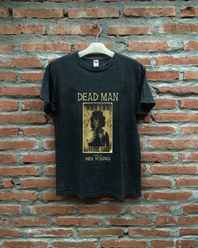 Новая футболка rareee DEAD MAN JOHNY DEEP WANTED NEIL YOUNG Топ USAsz | Мужская одежда