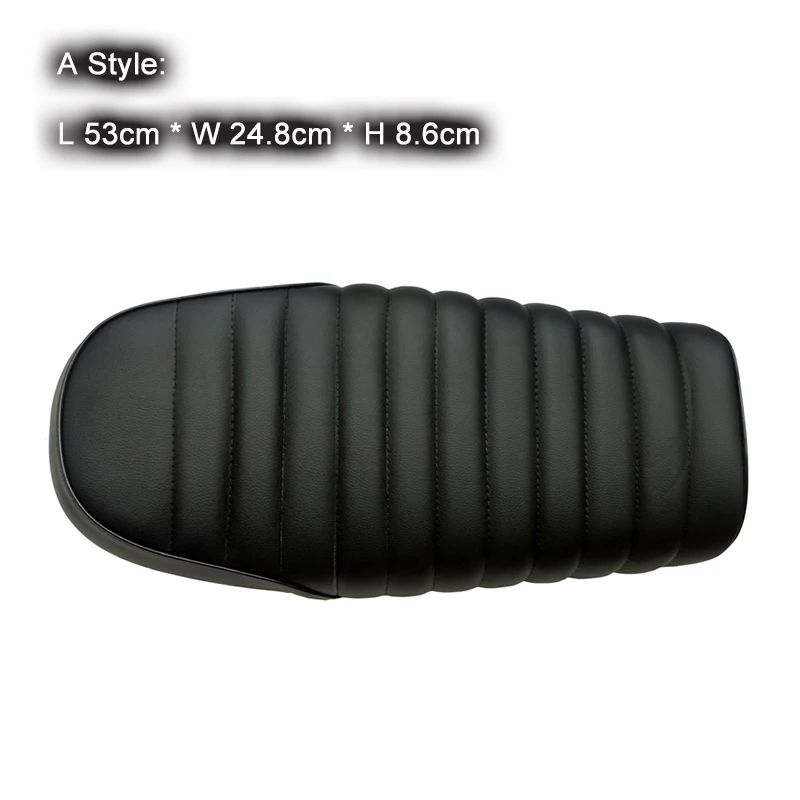 2 Styles Black Modified Motorcycle Retro Saddle Seat Cafe Racer CB125 CB450 CB200 CB350 CB500 CB750 SR400 SR500 CL100 100% Brand (1)