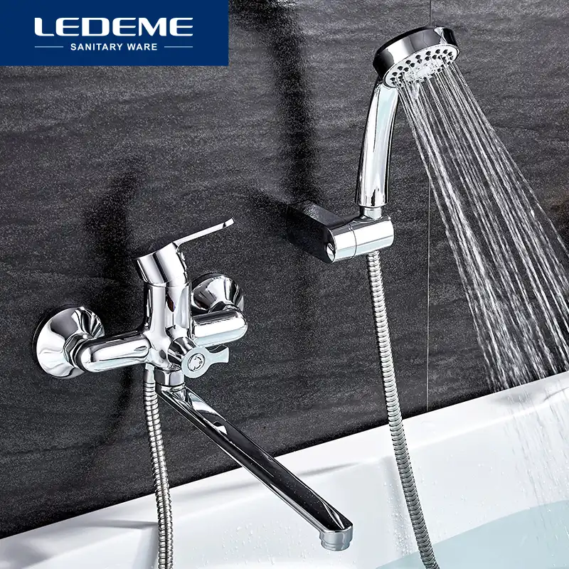 Ledeme Bathtub Faucets Set Hand Shower Head Bathroom Single Handle
