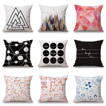 

45x45cm Striped Pillowcase Geometric Throw Cushion Pillow Cover Printing Cushion Pillow Case Bedroom Office