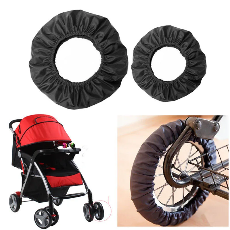 1Pc Black Baby Carriage Stroller Wheels Covers Anti-dirty Pram Buggy Accessory Z 