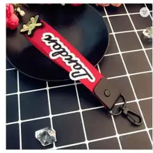 Оптовый Пользовательский логотип Аэробус брелок с вышивкой