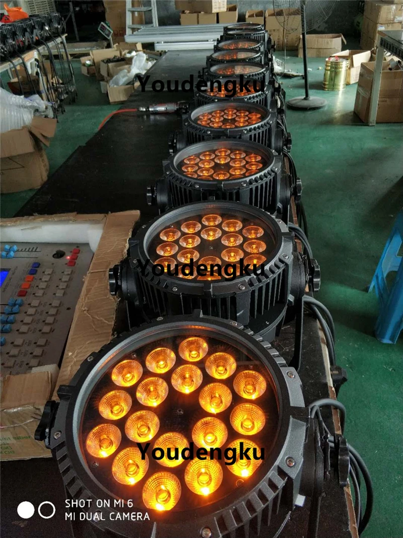 20 шт. Dj DMX RGBWA UV водонепроницаемый IP65 Led Par банок rgbwa uv 6в1 led настенная стирка par свет