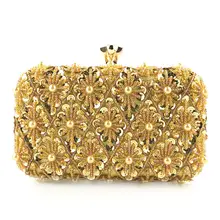 Свадебные сумочки золотого цвета, новинка, свадебные металлические клатчи с бантом, сумка на плечо с цепочкой, Женская Блестящая вечерняя сумочка-клатч, женская сумка