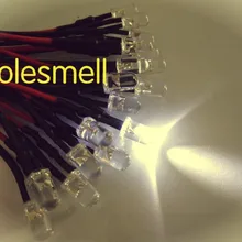 100 шт 5 мм 5 v белый Прозрачная Круглая светодиодный свет лампы набор предварительно смонтированный 5 мм 5 V DC PreWired