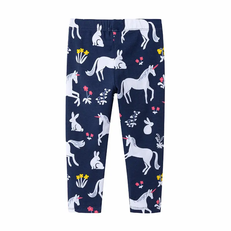 Dxton/Узкие брюки для маленьких девочек детские леггинсы с единорогом брюки для девочек с радугой зимние теплые штаны для девочек с бабочкой JM1105 Mix