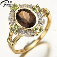 NOUVEAUX Bijoux De Mode Taille 6 7 8 9 10 Femme de Pierre anneaux Cz IP Jaune Or Rempli Anneau de mariage pour les femmes Cadeau R041
