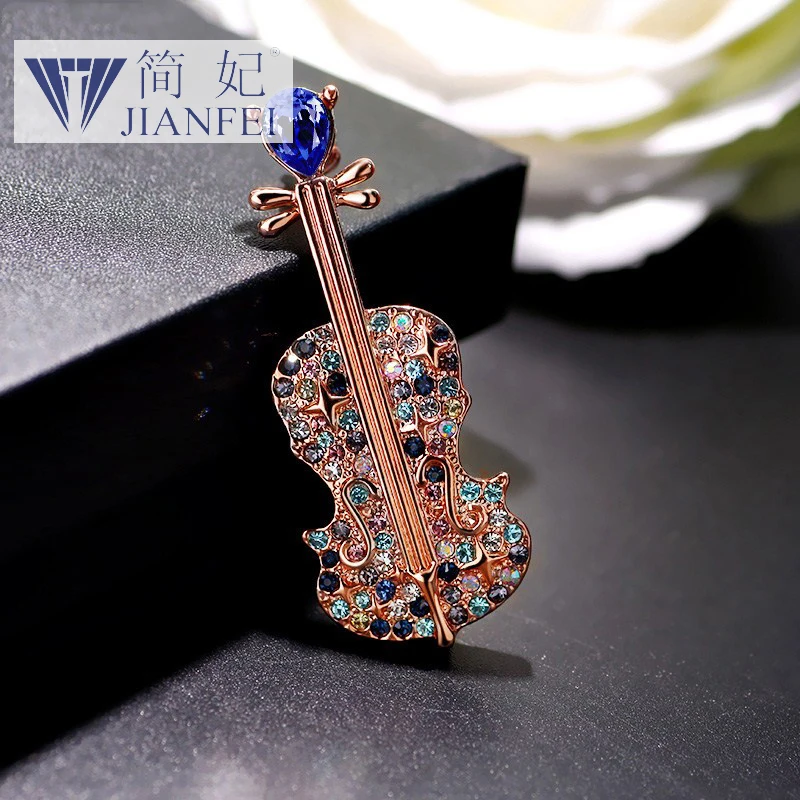 

Violin Shape Pattern Stylish Women Brooches 1
