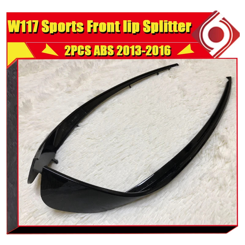 2 шт. комплект для переднего бампера ABS Gloss black CLA45AMG look CLA Class cla180 200 250 Sports 2013