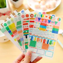 18 листов простой серии жизнь ПВХ kawaii наклейки аксессуары ручной работы DIY альбом Ноутбук Молочная скрапбукинга канцелярские наклейки