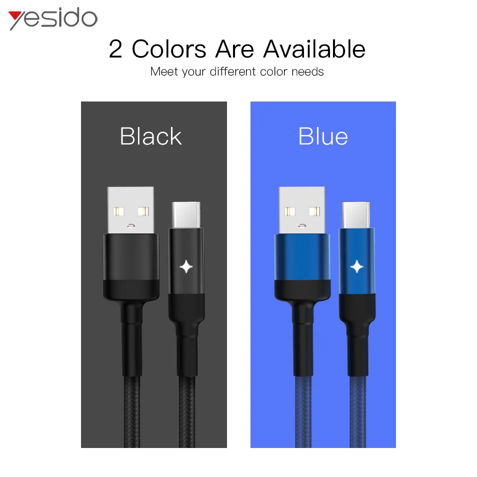 Yesido CA28 Smart power Off usb type C кабель для быстрой зарядки type-c кабель для samsung S10 S9 Xiaomi huawei USB C кабель для передачи данных