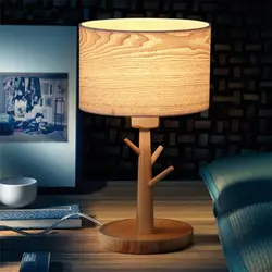Японский креативный простой ретро бревна настольные лампы для гостиной прикроватный светодиодный светильник прикроватный свет