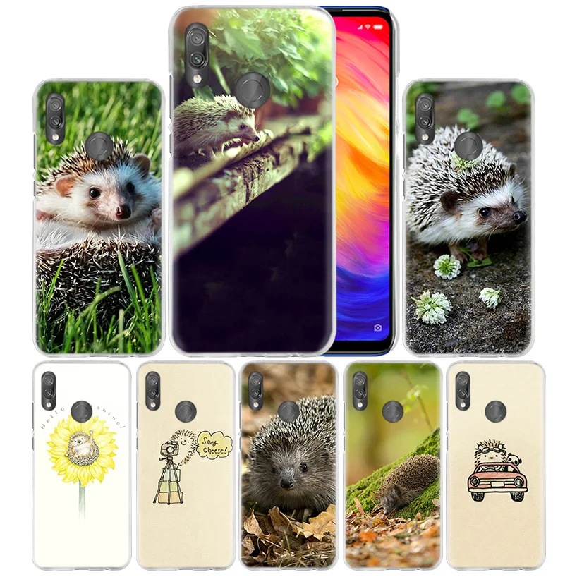 

Cute Hedgehog Case for Xiaomi Redmi Note 7 K20 6 6A Pro Y3 7S 7A GO S2 5 MI Play 9T A1 A2 8 lite Poco F1 Hard PC Phone Cover Cas