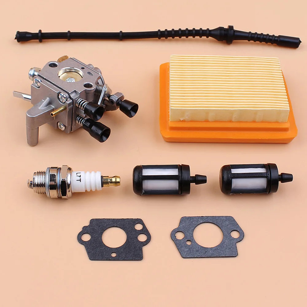 Carburetor Air Filter Fuel Line Gasket Kit Fit STIHL FS350 FS300 FS250 FS120 FS200 R FS020 FS202 Trimmer Brushcutter Parts