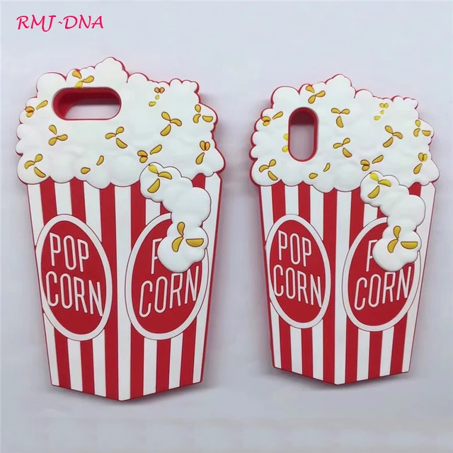Latest Cartoon 3D Popcorn phone Case for iphone X 8 6 6 S