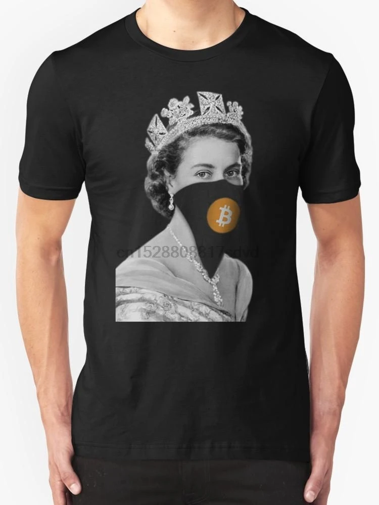 Queen Bitcoin Bandit Geek круглый вырез Zomer новинка 2019 летние мужские крутые повседневные