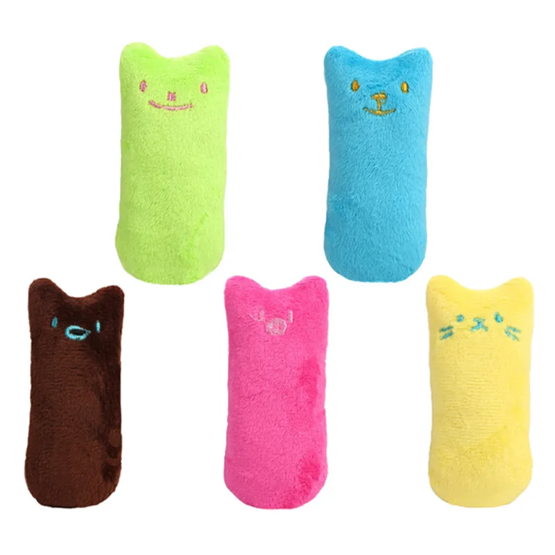 

Gomaomi Colorful Cat Toys Pet Kitten Chewing Toy Teeth Grinding Catnip Toys Claws Thumb Bite Cat mint For Cats Cat Supply