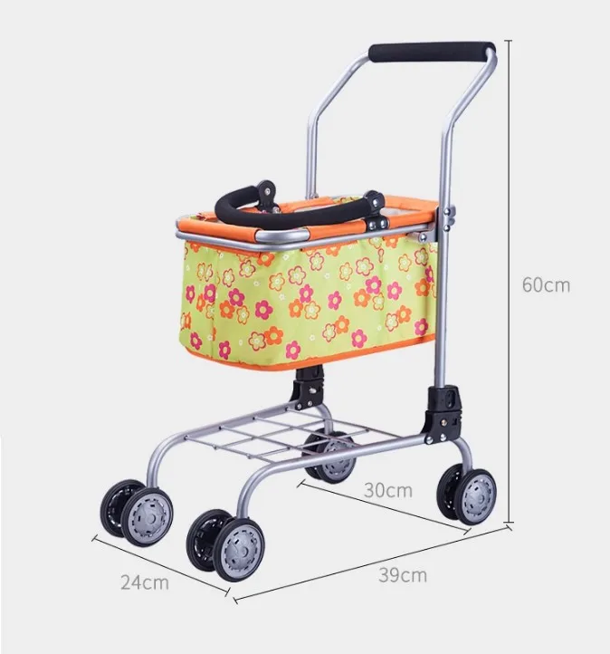 Children's Toy Baby Stroller Play Pretend Toy Children's Supermarket Shopping Cart Basket Shopping Cart Toy Doll Stroller Toys