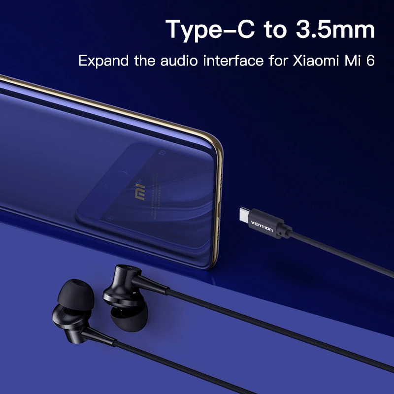 Vention Usb 3 1 Type C USB штекер 5 AUX аудио мм кабель для наушников адаптер Женский Разъем