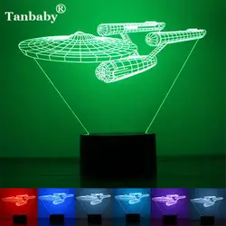 Tanbaby 3D новинка ночник Оптические иллюзии дирижабль 7 Цвета украшение дома USB или Батарея светодиодные лампы подарок для детей, партия