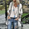 Plus Size Summer Fashion Boho Print Blouse Casual Loose Sheer Chiffon Cardigan Kimono Tops Female Women Half Sleeve Shirt Blusas