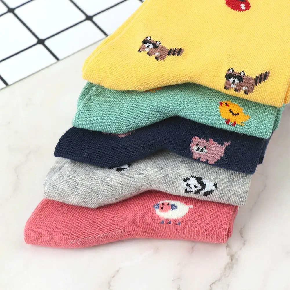 1Pair Socks Women Cute Animal Fashion Thick Warm Casual Winter Autumn Soft Cotton Floor Sleeping Females Korean Style Socks