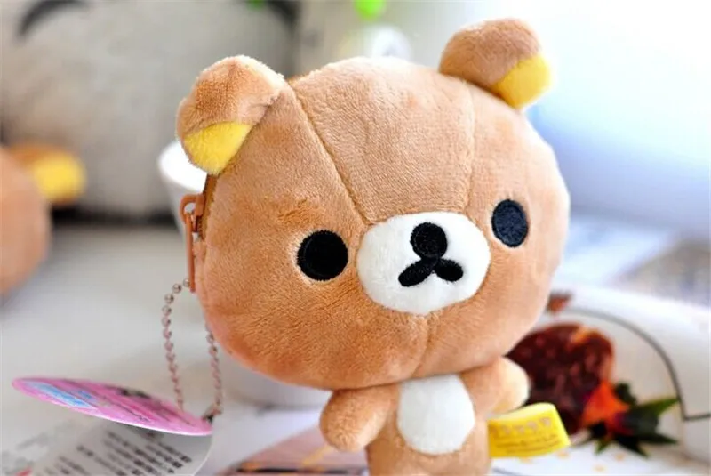 12 см каваи плюшевый медведь Rilakkuma, плюшевый кошелек брелок мягкая игрушка куклы