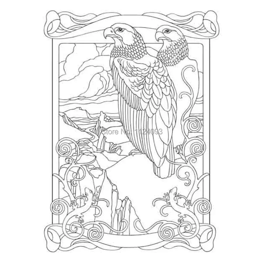 Booculchaha Art Nouveau Disegni di Animali Da Colorare Libro Creativo Hanno Libro Da Colorare per adulti Anti Stress Arte creativa in Booculchaha Art
