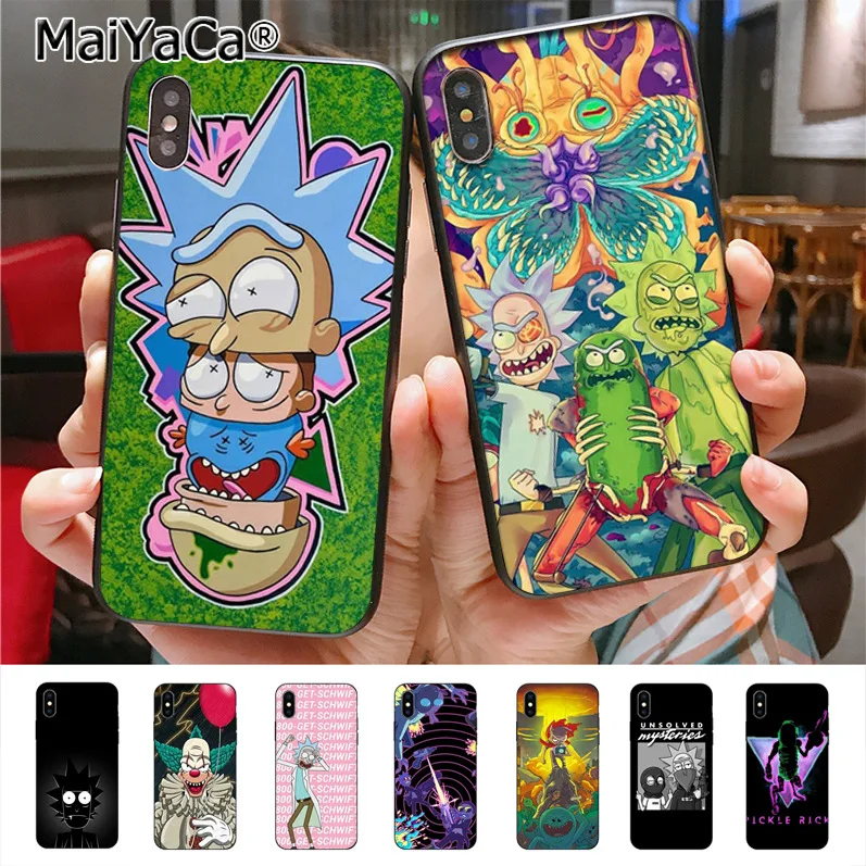 

MaiYaCa Rick and Morty Phone Case for iphone 11 Pro11 Pro Max X 8 7 6 6S Plus 5 5S SE cass