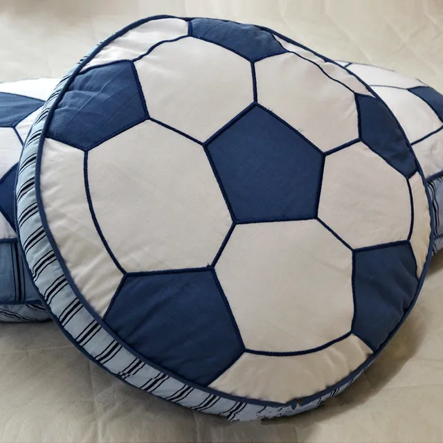 100 Cotton Round Cartoon Football Cushion Home Decorative Multi