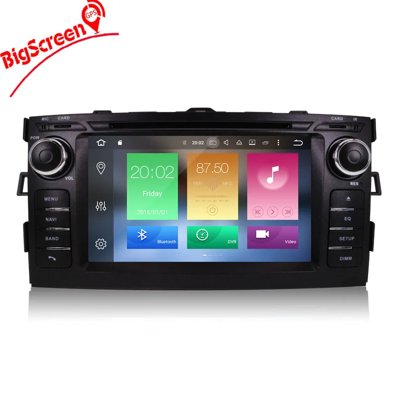 Discount Newest Android8.0 7.1 Car DVD Player GPS Navigation For Toyota Auris 2006-2012 Headunit Multimedia Autoradio Monitor Recoder 2