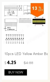 2 шт. светодиодный дисплей 10 сегментов светодиодный барный граф Matriz 10-барграф барный граф красный зеленый желтый синий фиксированный многоцветный 1B4G3Y2R
