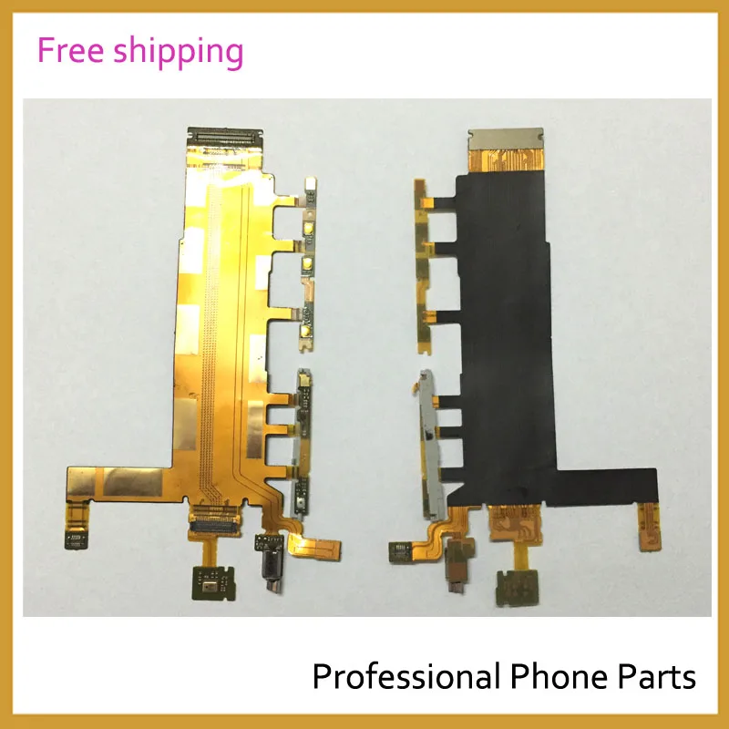 100% Original New Power Switch microphone Flex Cable For Sony Xperia Z3 Dual D6633 Parts In Mobile Phone