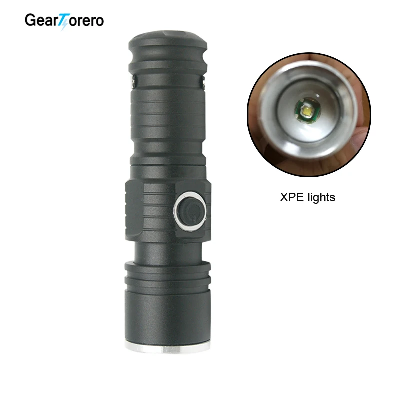 Geartorero Mini Flashlight Portable Led Lanterna Rechargeable Torch