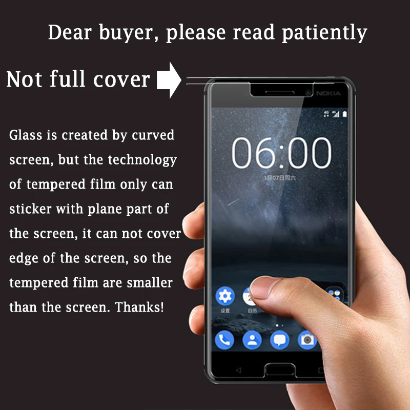 Стекло для Nokia 5 Защита экрана 7 Plus 8 2 3 6X6 закаленное стекло лист Tremp Защитная пленка