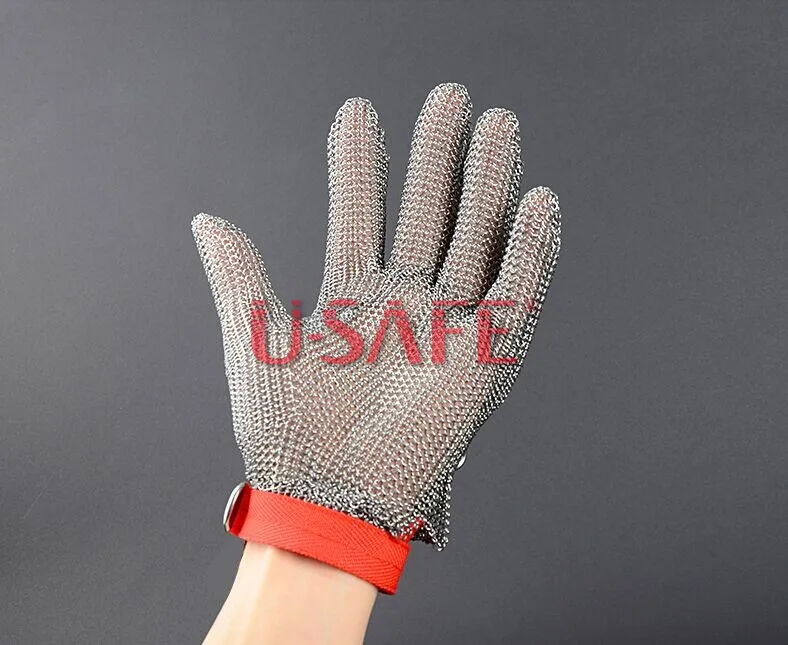 Top material stainless steel mesh Metal gauntlets security glove Finger cut protect glove