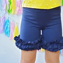 Для маленьких девочек с оборками Обледенение Шорты для девочек красный темно-Обледенение стиль Шорты, малыш 3 слоя Ruffled Bottom Шорты