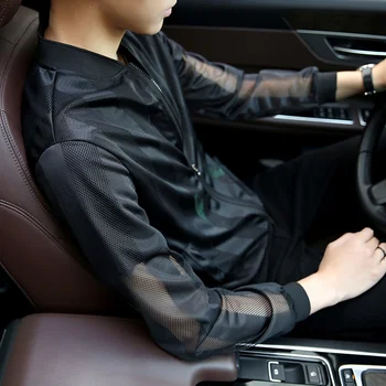 

2019 Summer New Thin Jacket Light Breathable Sunscreen Clothing Men Plus Fertilizer XL Sports Jacket Size M-6XL