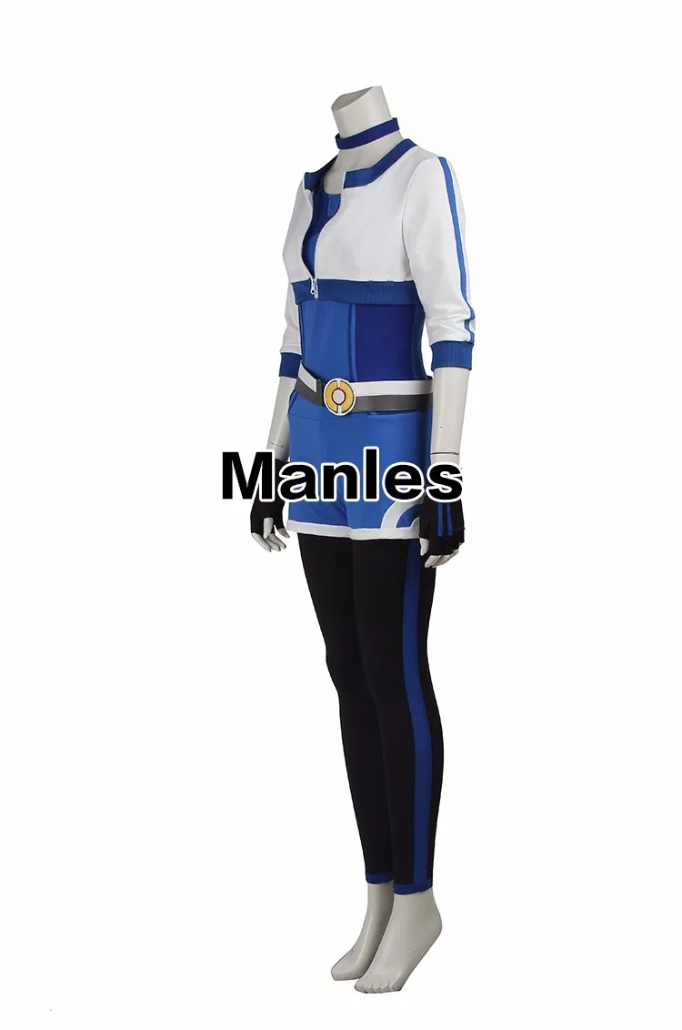 

Pokemon GO Cosplay Pokemon Pocket Monster Trainer Female Costume with Hat blue red yellow in stock