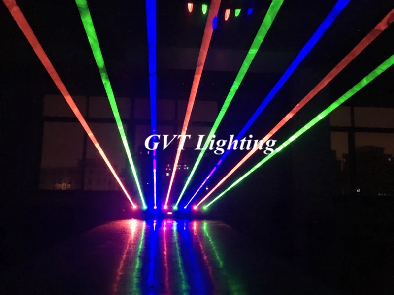 Красочные 8 линзы сильная линия движущаяся головка RGB лазерный массив для сцены вечерние дискотеки KTV бар клуб театр студия iluminacion светильник
