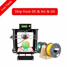 Geeetech I3 Pro C Dual Экструдеры MK8 Модернизированная Качество Высокоточный Reprap Prusa DIY Печать Комплектов