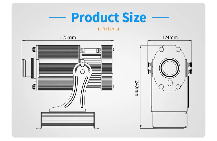 middle size 40W 80W projector highlights8