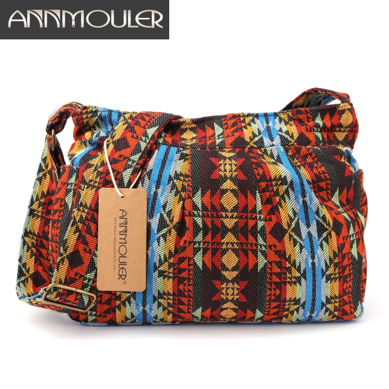 Annmouler, большая Вместительная женская сумка на плечо, винтажная брендовая сумка через плечо, много карманов, сумка-хобо для девушек