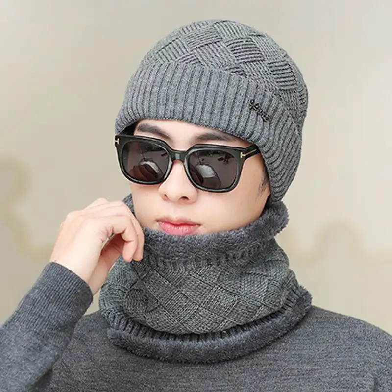 Kagenmo модная мужская зимняя шапка, сохраняющая тепло, ветрозащитный толстый хлопковый шарф, теплый мужской зимний костюм-двойка, Лидер продаж