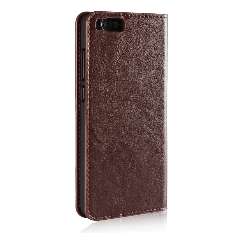 

High Quality Genuine Case For XIAO Mi note 2 note 3 Redmi note 4x 5a Crazy Hose Grain Genuine Leather Wallet Case