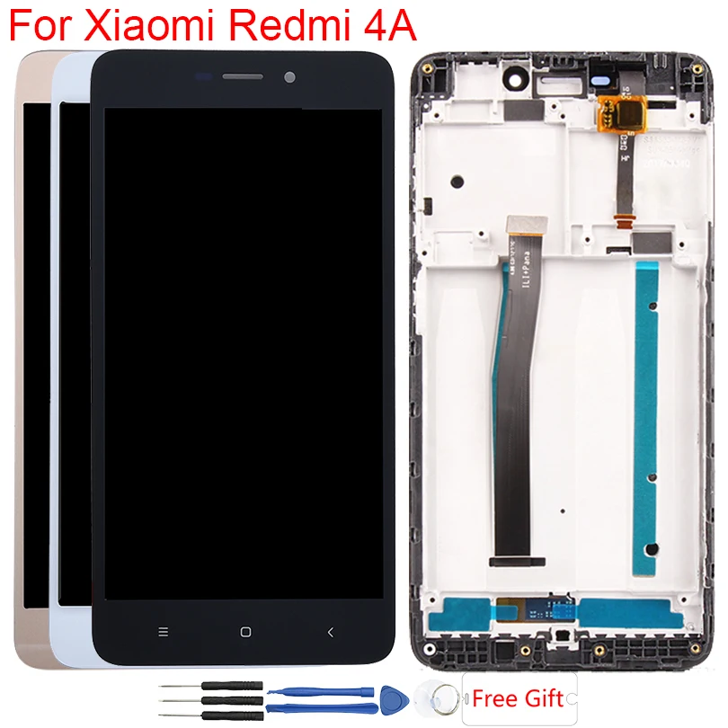 Дисплей для Xiaomi Redmi 4A ЖК-дисплей рамка кодирующий преобразователь сенсорного экрана в сборе Замена 5,0 дюймов 1280*720 ips lcd